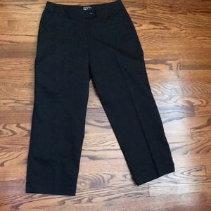 Adidas Stretch Black Capri Womens 4 Flat Front Chino NWOT Pants
